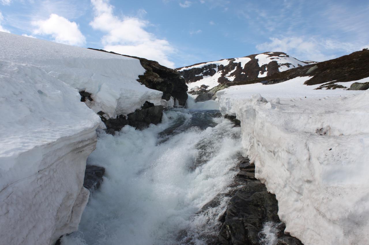cascade dans la neige